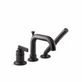 Kohler Deck-Mount Bath Faucet With Handshower in Matte Black 35913-4-BL